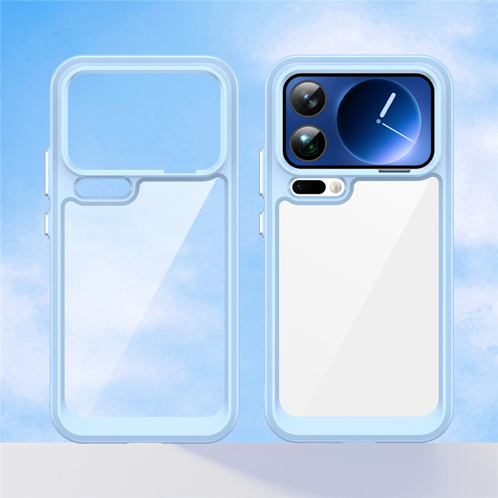 For Xiaomi 17 Pro Max Case TPU + Acrylic Protective Clear Phone Cover - Blue