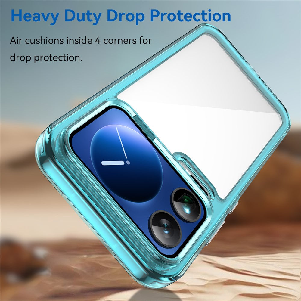 For Xiaomi 17 Pro Max Case TPU + Acrylic Protective Clear Phone Cover - Transparent Blue