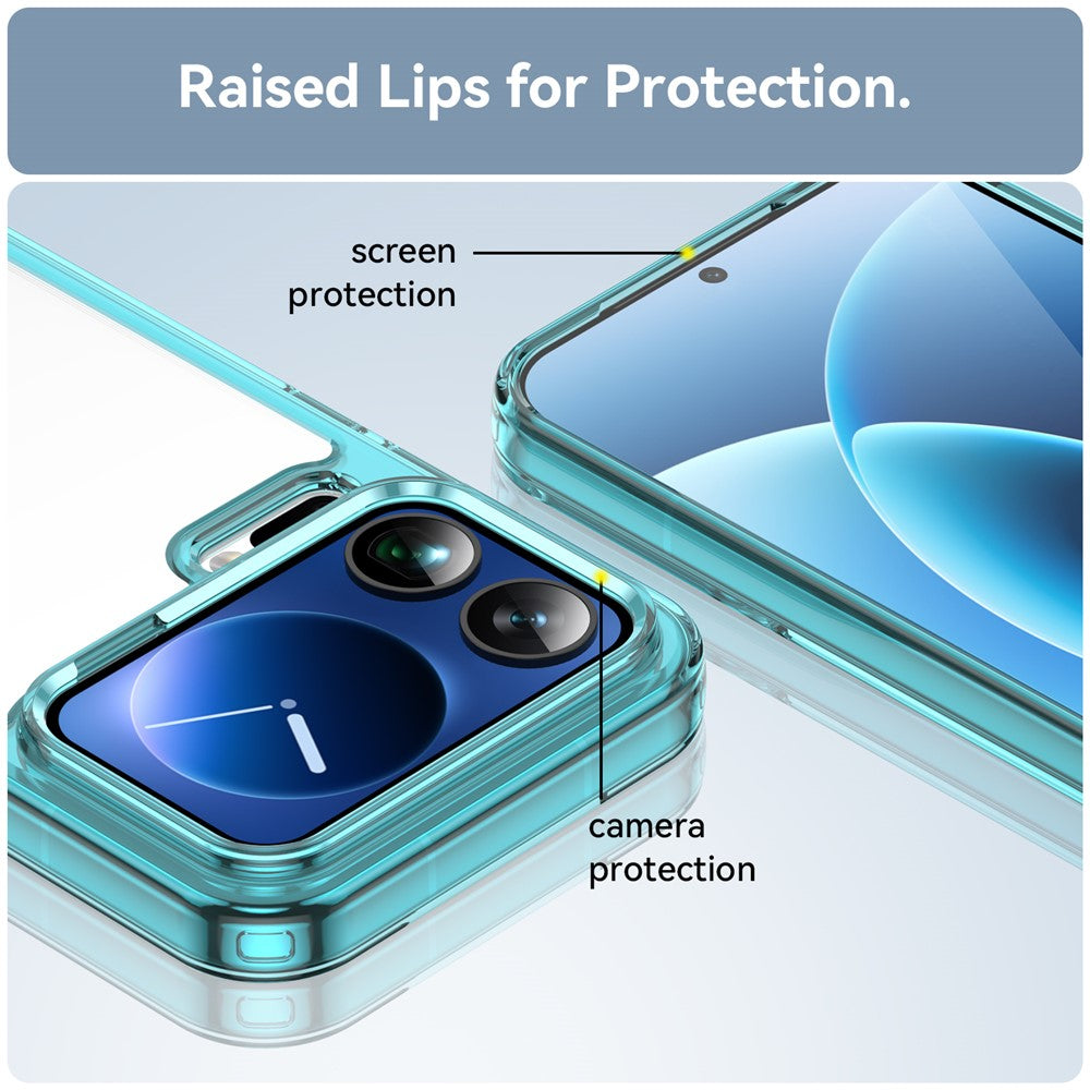 For Xiaomi 17 Pro Max Case TPU + Acrylic Protective Clear Phone Cover - Transparent Blue