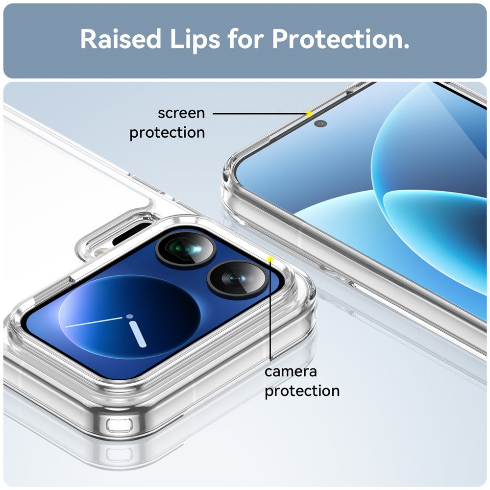 For Xiaomi 17 Pro Max Case TPU + Acrylic Protective Clear Phone Cover - Transparent