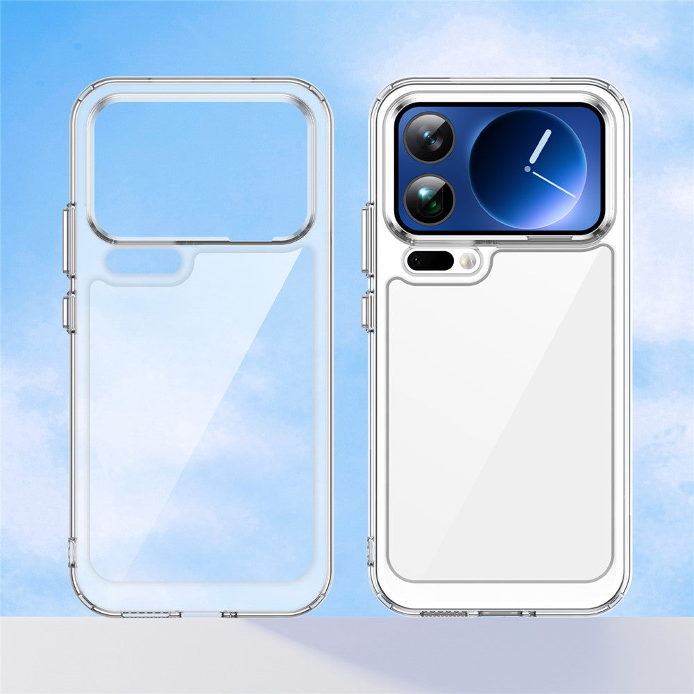 For Xiaomi 17 Pro Max Case TPU + Acrylic Protective Clear Phone Cover - Transparent