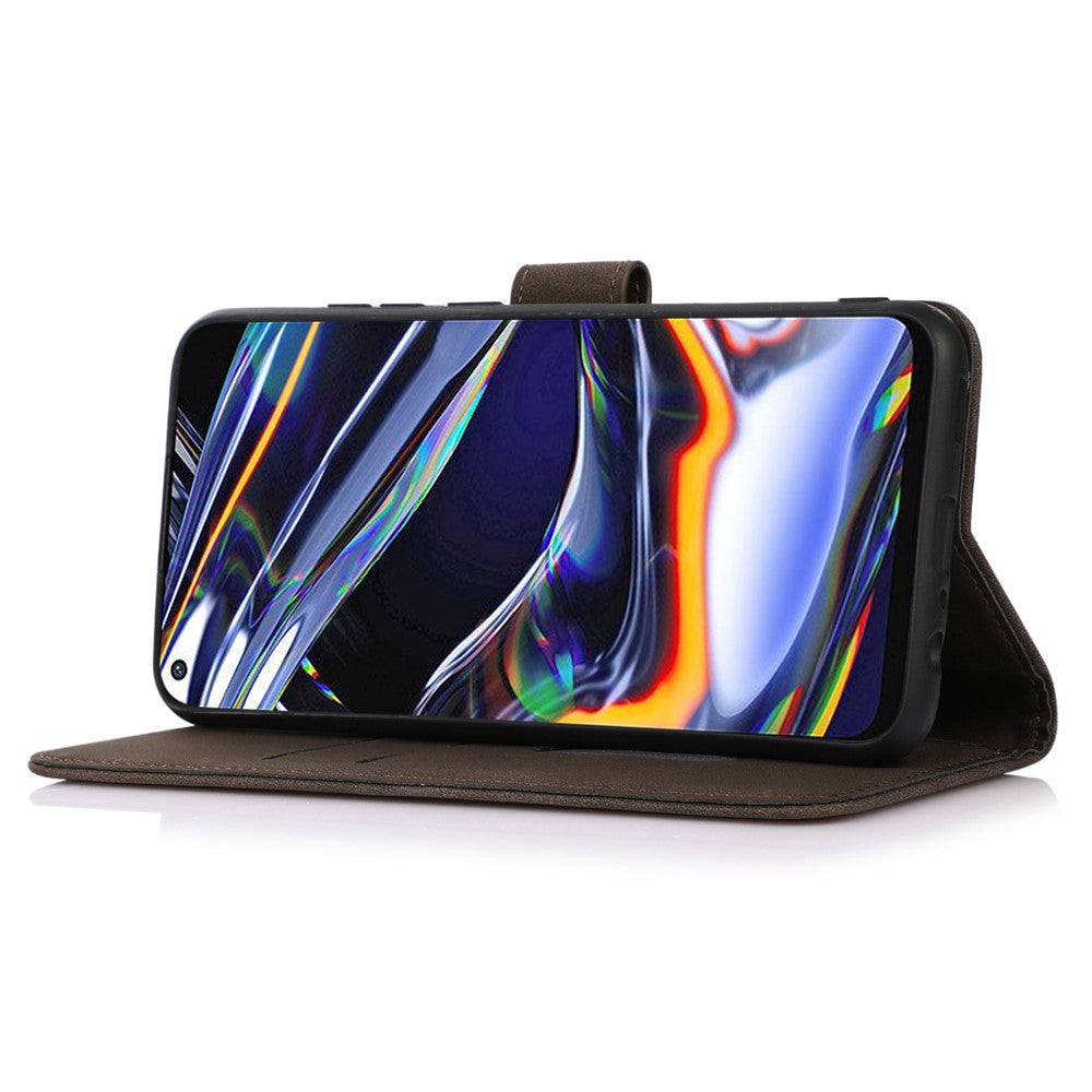 KHAZNEH For Motorola Edge 70 5G Case Anti Scratch PU Leather Wallet Stand Phone Cover - Brown