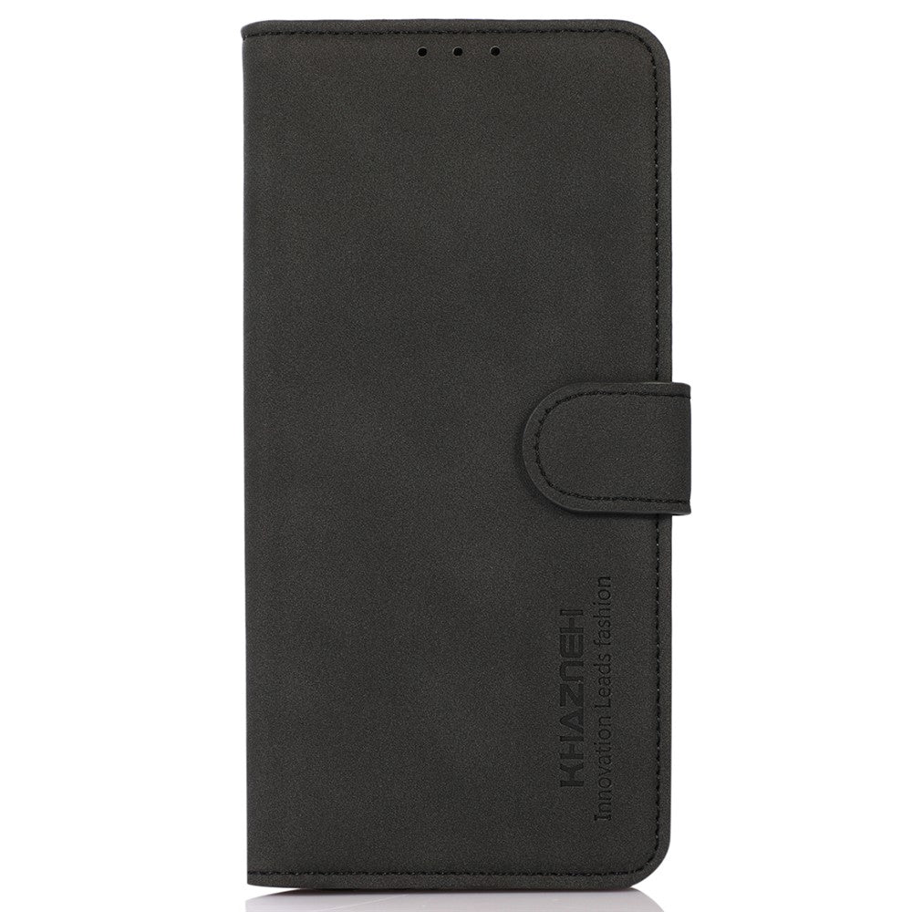 KHAZNEH For Motorola Edge 70 5G Case Anti Scratch PU Leather Wallet Stand Phone Cover - Black