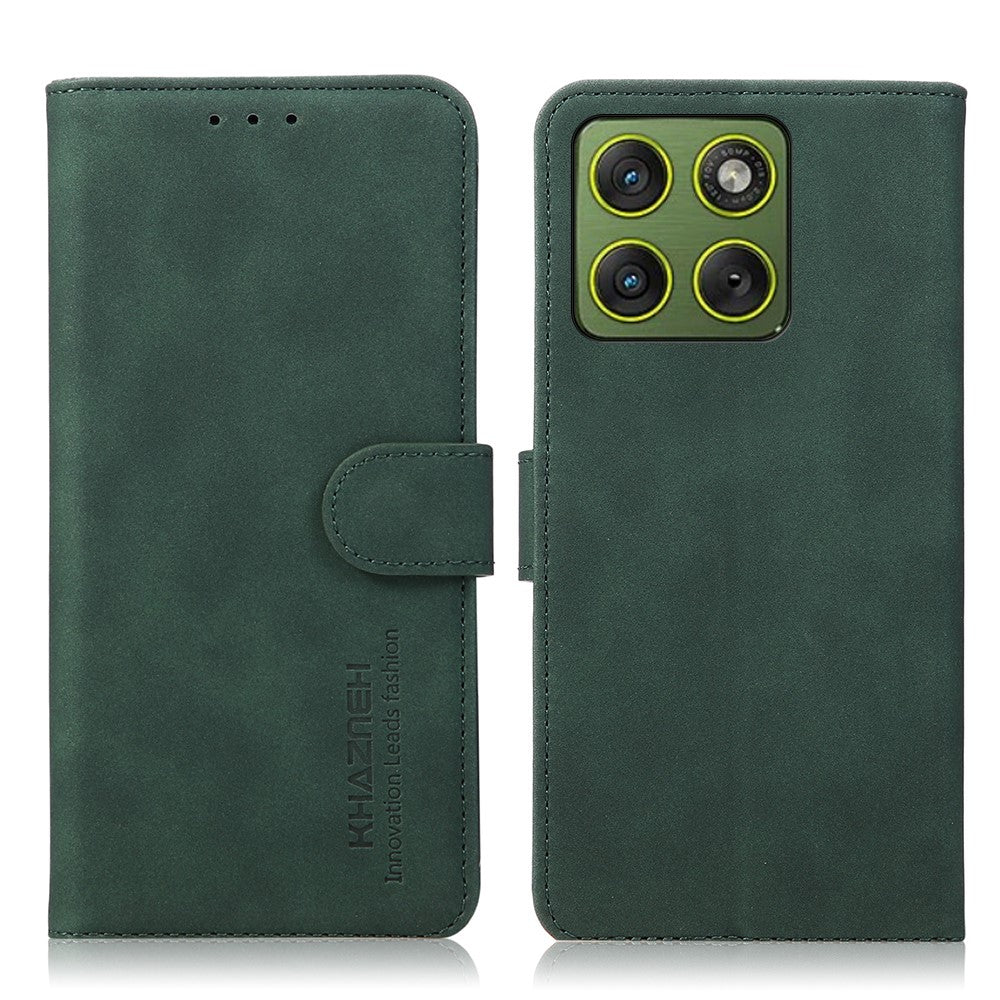 KHAZNEH For Motorola Edge 70 5G Case Anti Scratch PU Leather Wallet Stand Phone Cover - Green