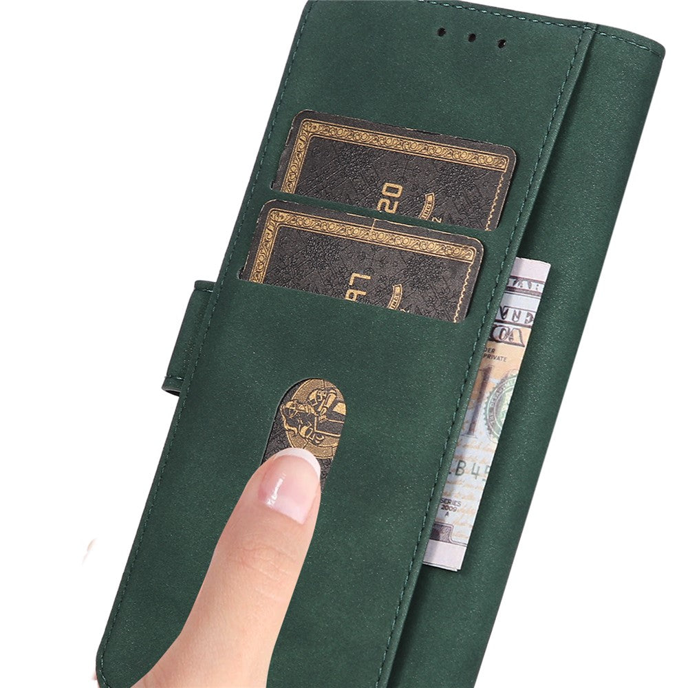 KHAZNEH For Motorola Edge 70 5G Case Anti Scratch PU Leather Wallet Stand Phone Cover - Green