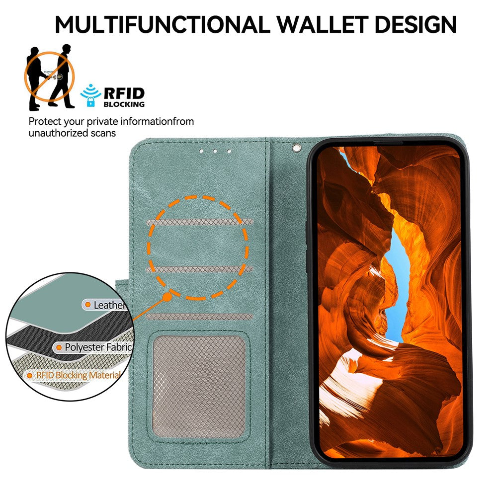 ABEEL For Motorola Edge 70 5G Case Color Splicing Leather Flip Phone Cover RFID Blocking - Baby Blue