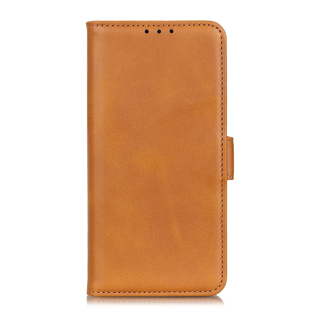 For Motorola Edge 70 5G Case Stand Cowhide Texture PU Leather Phone Cover - Yellow