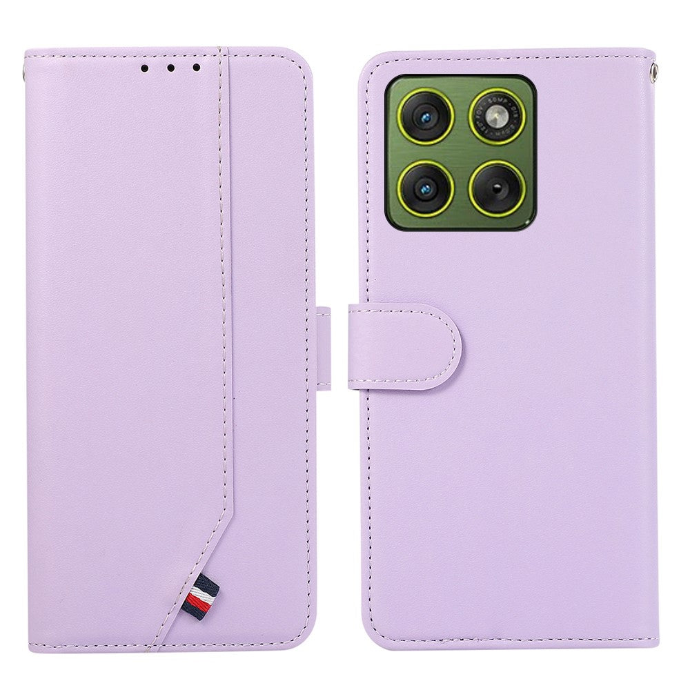 For Motorola Edge 70 5G Case RFID Blocking Flip Leather Phone Cover - Purple