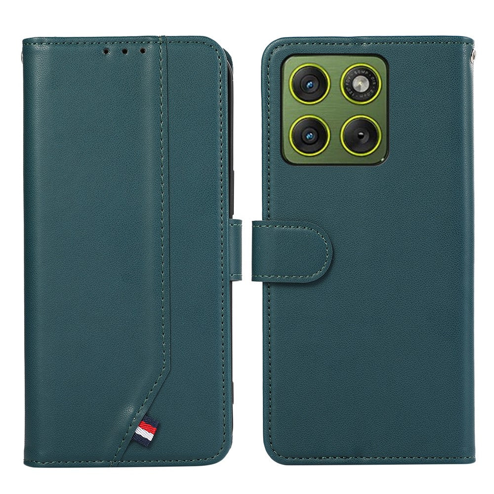 For Motorola Edge 70 5G Case RFID Blocking Flip Leather Phone Cover - Green