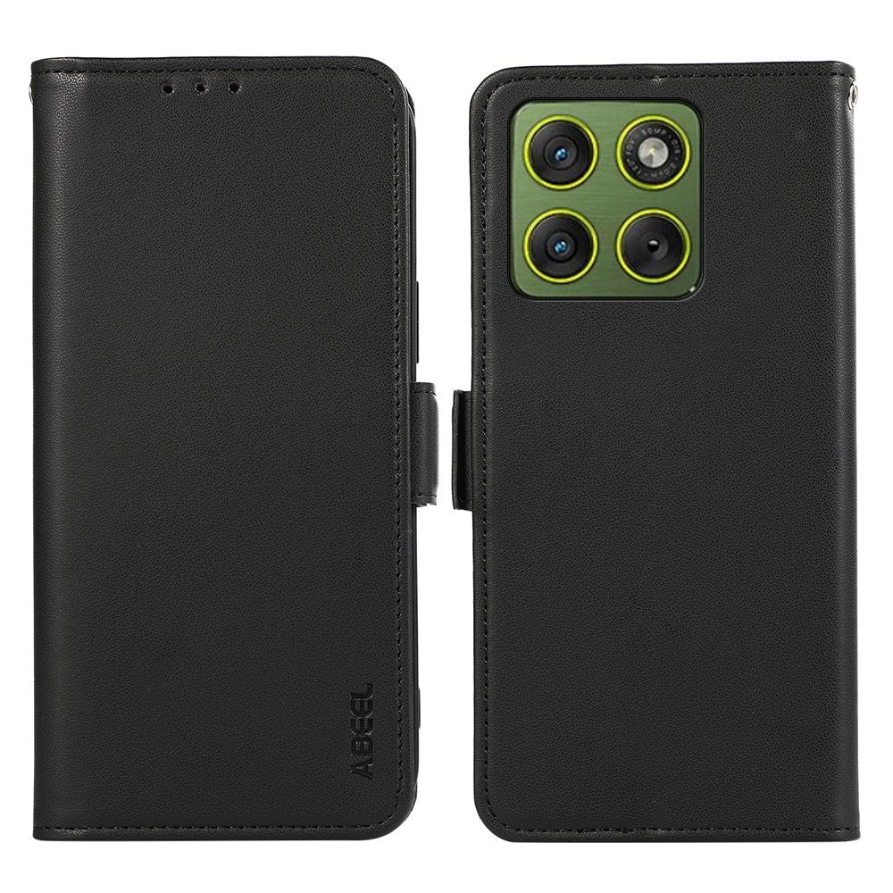 ABEEL For Motorola Edge 70 5G Case Leather Phone Cover with RFID Blocking Wallet - Black