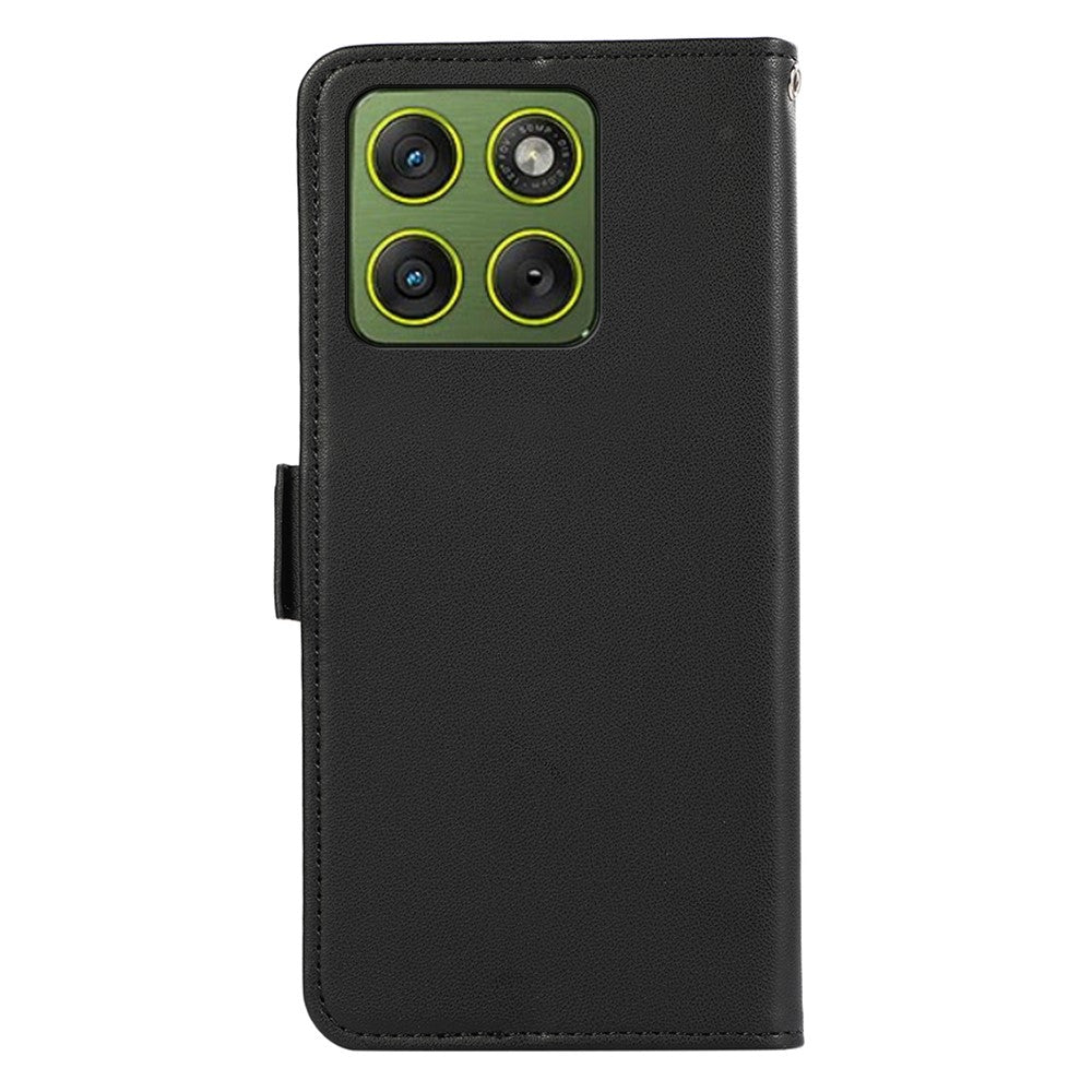 ABEEL For Motorola Edge 70 5G Case Leather Phone Cover with RFID Blocking Wallet - Black