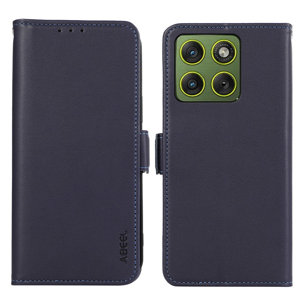 ABEEL For Motorola Edge 70 5G Case Leather Phone Cover with RFID Blocking Wallet - Blue