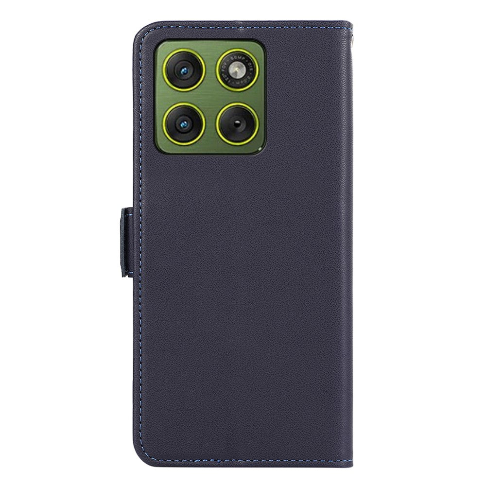 ABEEL For Motorola Edge 70 5G Case Leather Phone Cover with RFID Blocking Wallet - Blue