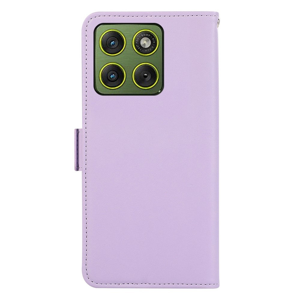 ABEEL For Motorola Edge 70 5G Case Leather Phone Cover with RFID Blocking Wallet - Purple