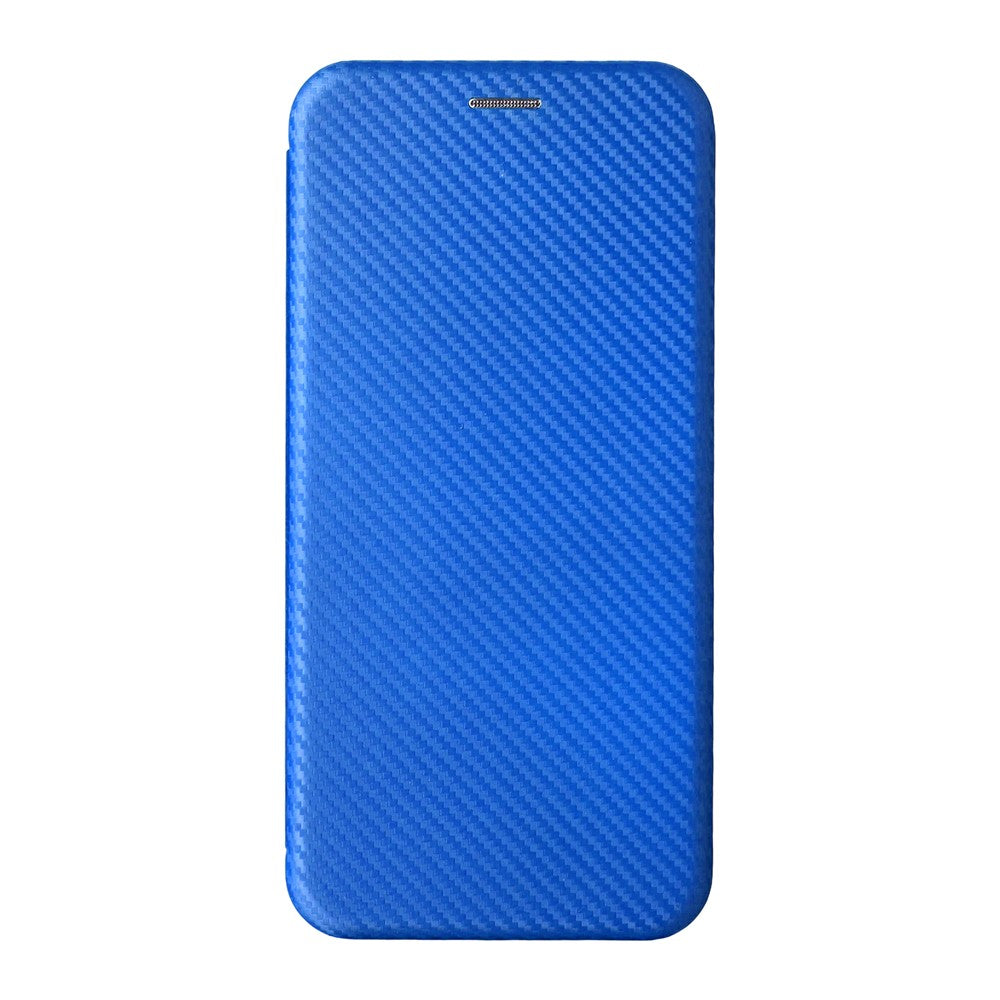 For Xiaomi 17 Pro Max Case Carbon Fiber Texture Drop-Proof PU Leather Phone Cover - Blue