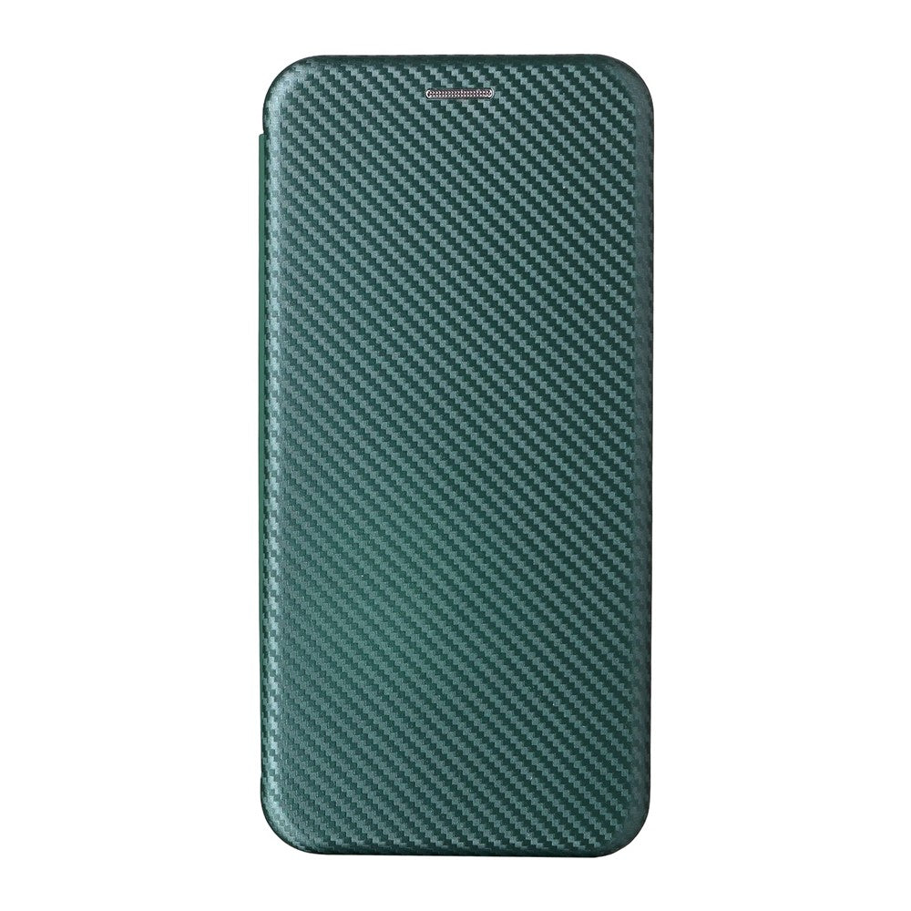For Xiaomi 17 Pro Max Case Carbon Fiber Texture Drop-Proof PU Leather Phone Cover - Green