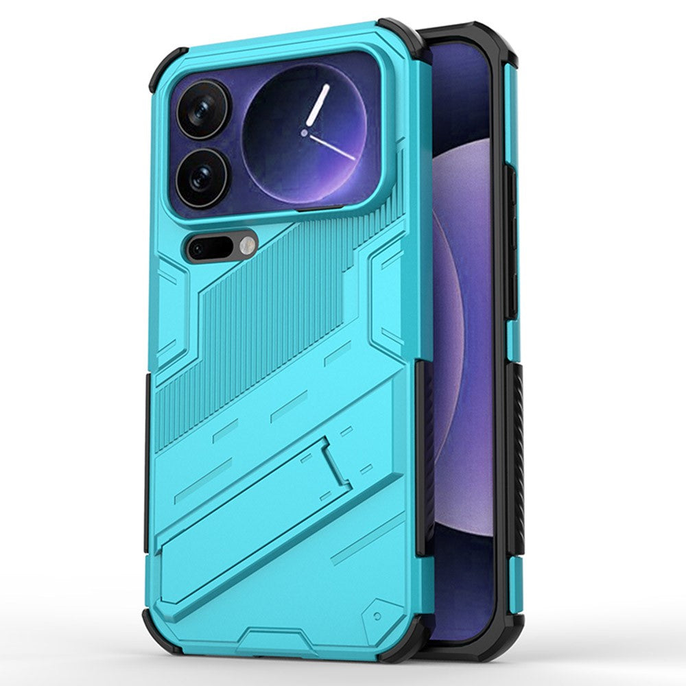 For Xiaomi 17 Pro Max Case PC + TPU Shockproof Phone Cover with Kickstand - Baby Blue
