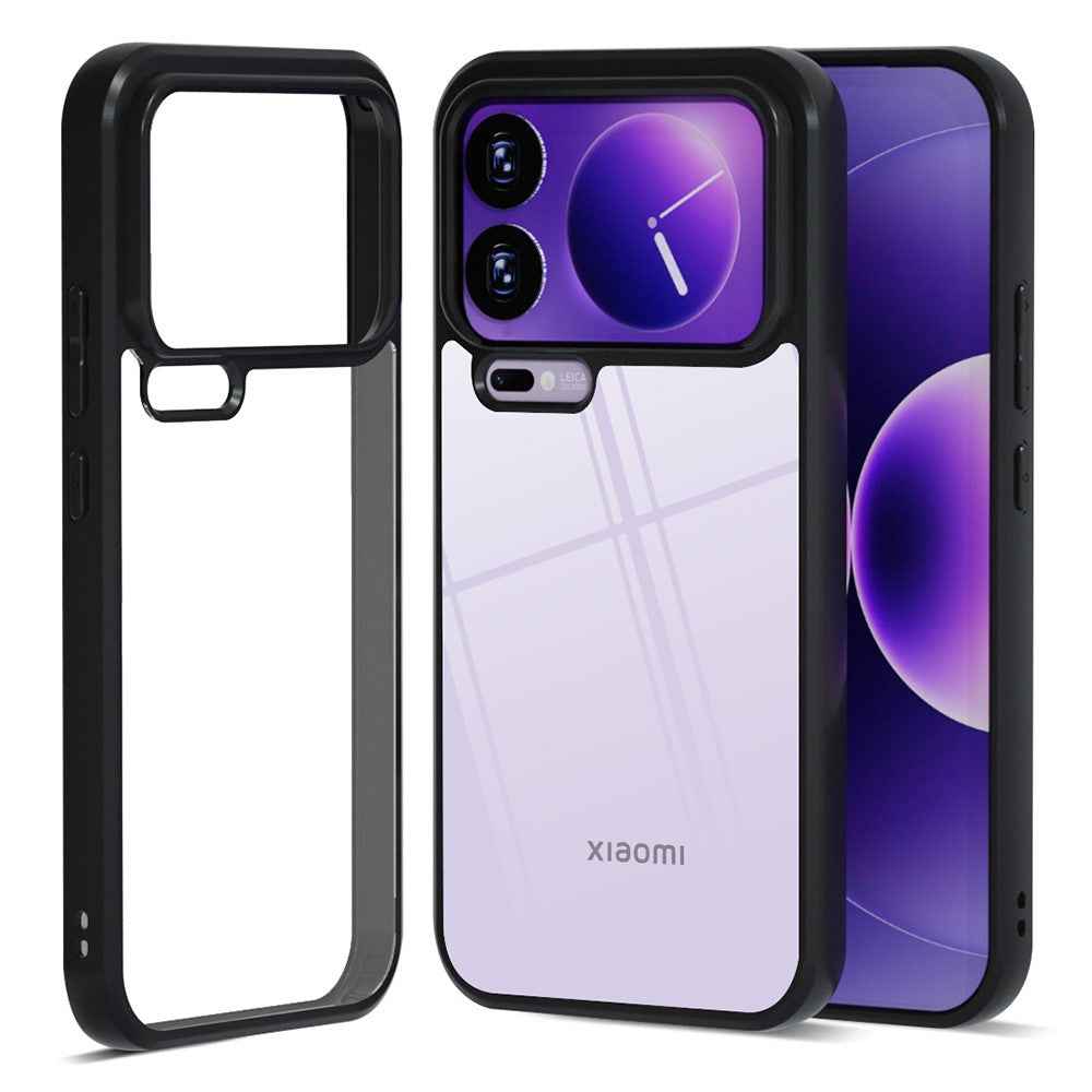 IBMRS For Xiaomi 17 Pro Case Soft TPU Frame Hard PC Back Anti-Fall Phone Cover - Transparent Black