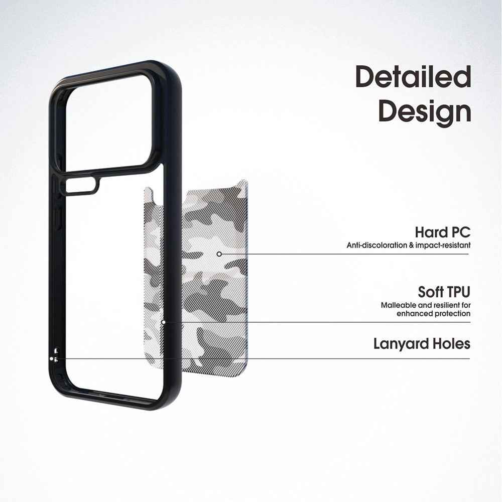 IBMRS For Xiaomi 17 Pro Case Soft TPU Frame Hard PC Back Anti-Fall Phone Cover - Matte Black
