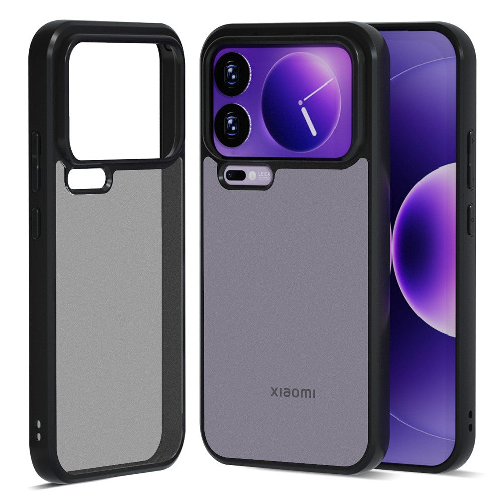 IBMRS For Xiaomi 17 Pro Max Case Soft TPU Frame Hard PC Back Anti-Fall Phone Cover - Matte Black