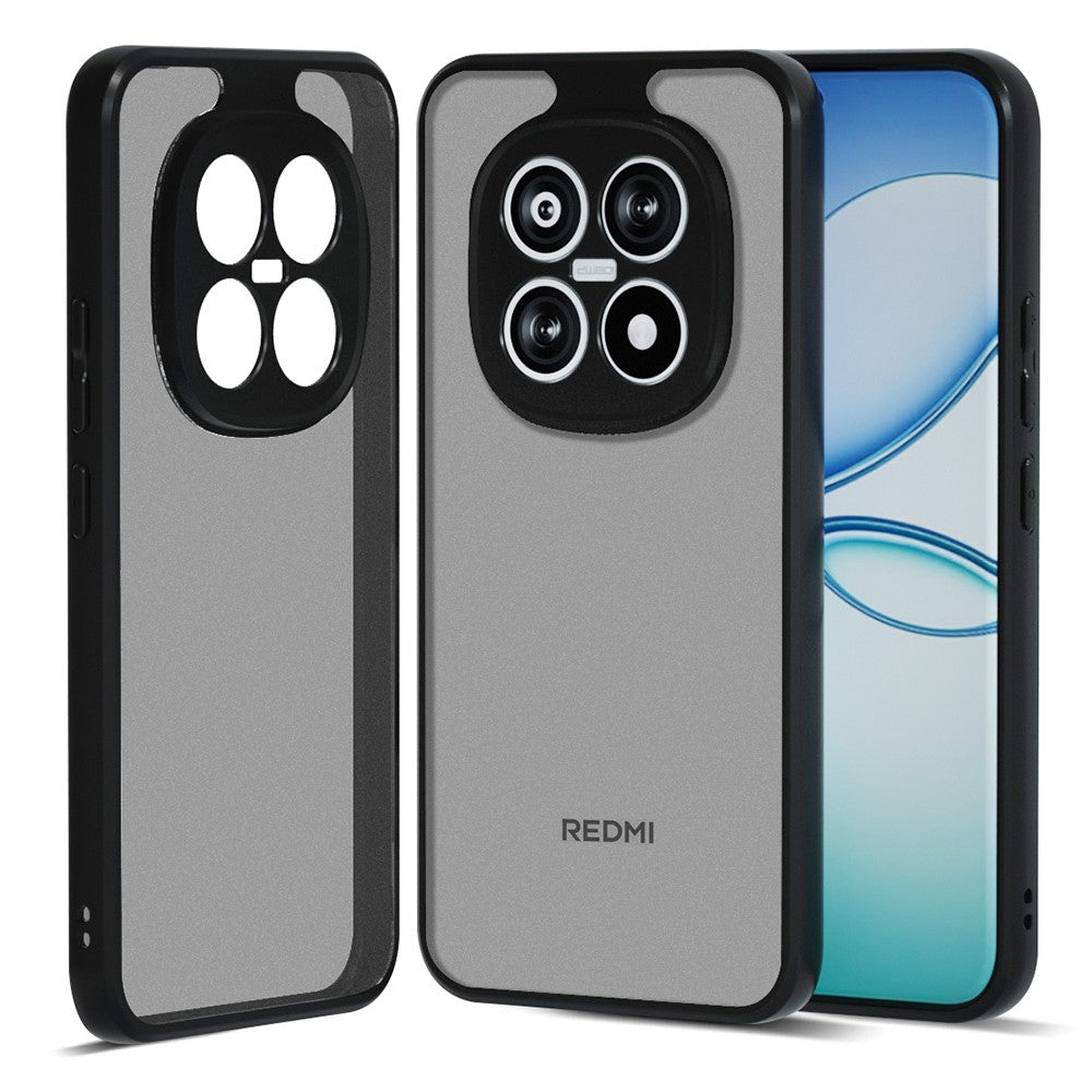 IBMRS For Xiaomi Redmi Note 15 Pro 5G (Global) Case Soft TPU Frame Hard PC Back Anti-Fall Phone Cover - Matte Black