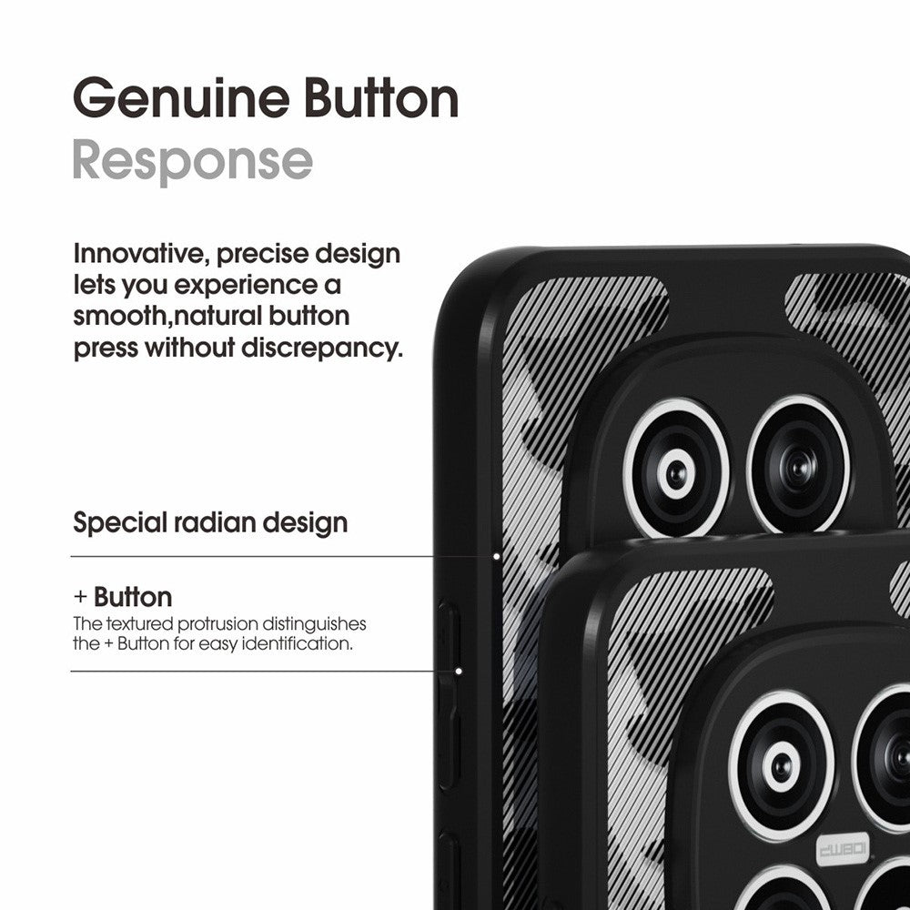 IBMRS For Xiaomi Poco M8 Pro 5G / Redmi Note 15 Pro+ 5G (Global) Case Soft TPU Frame Hard PC Back Anti-Fall Phone Cover - Matte Black