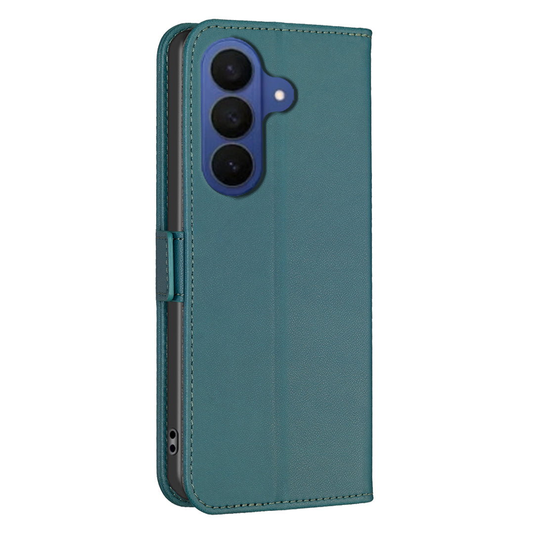 For Samsung Galaxy A57 5G Case BINFEN COLOR BF31  PU Leather Flip Folio Phone Wallet Cover - Green