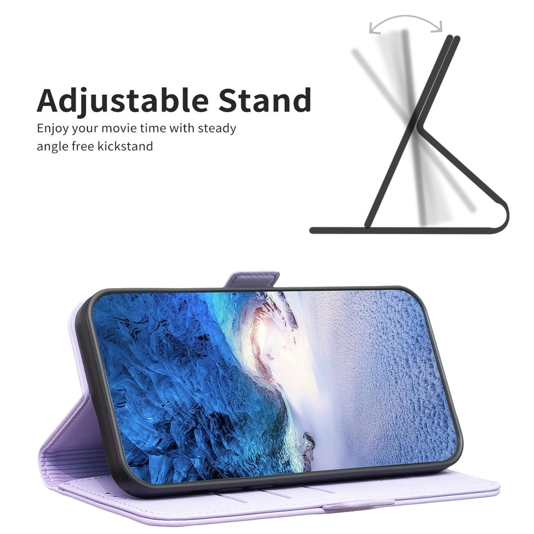 For Samsung Galaxy A57 5G Case BINFEN COLOR BF31  PU Leather Flip Folio Phone Wallet Cover - Purple
