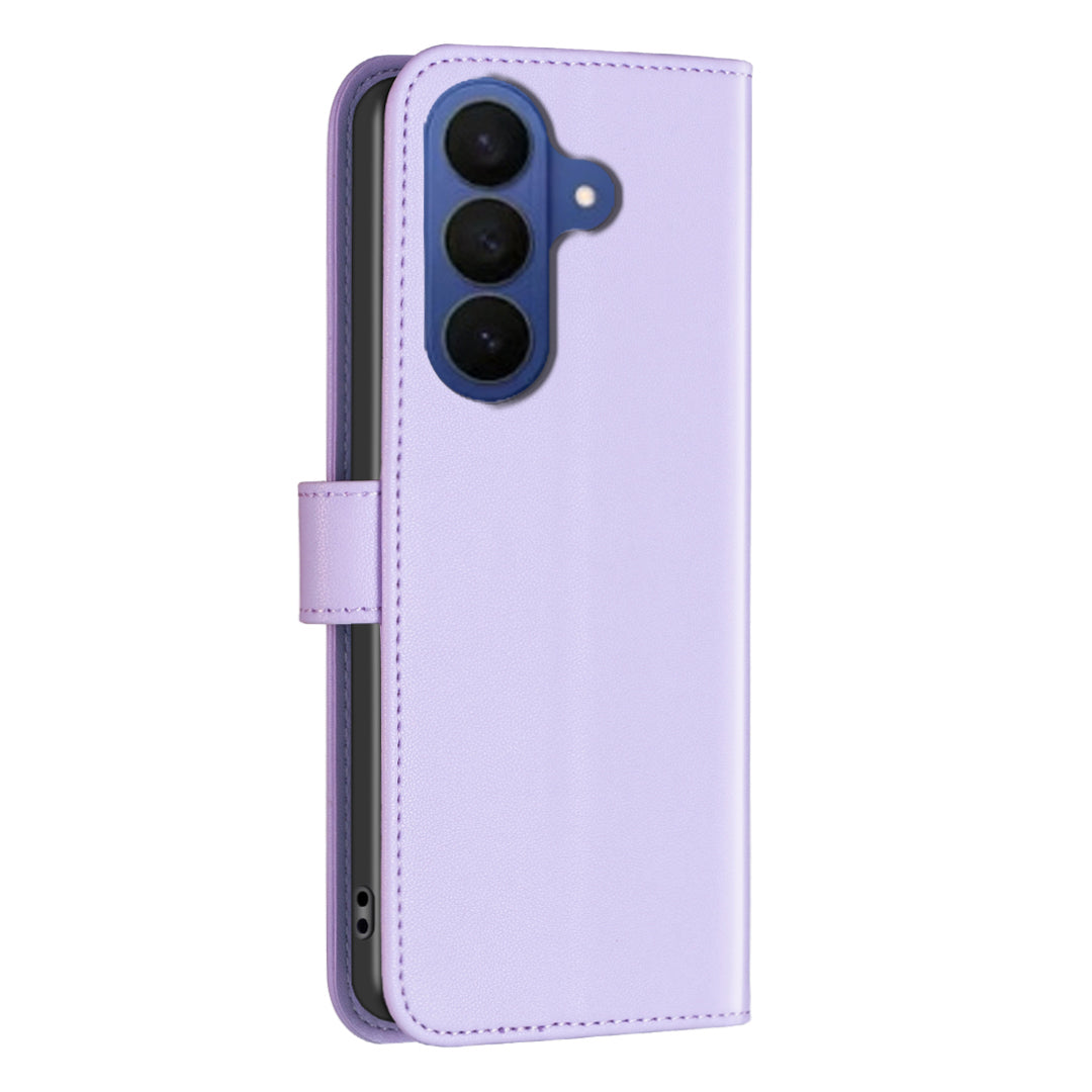 For Samsung Galaxy A57 5G Phone Case BINFEN COLOR BF17 Wallet Folio Flip Leather Cover - Purple