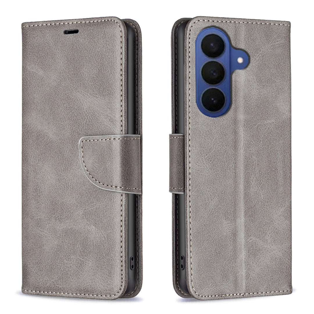 For Samsung Galaxy A57 5G Case Shockproof PU Leather Cover with Wallet Card Slots - Grey