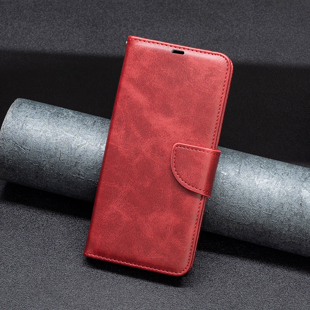 For Samsung Galaxy A57 5G Case Shockproof PU Leather Cover with Wallet Card Slots - Red