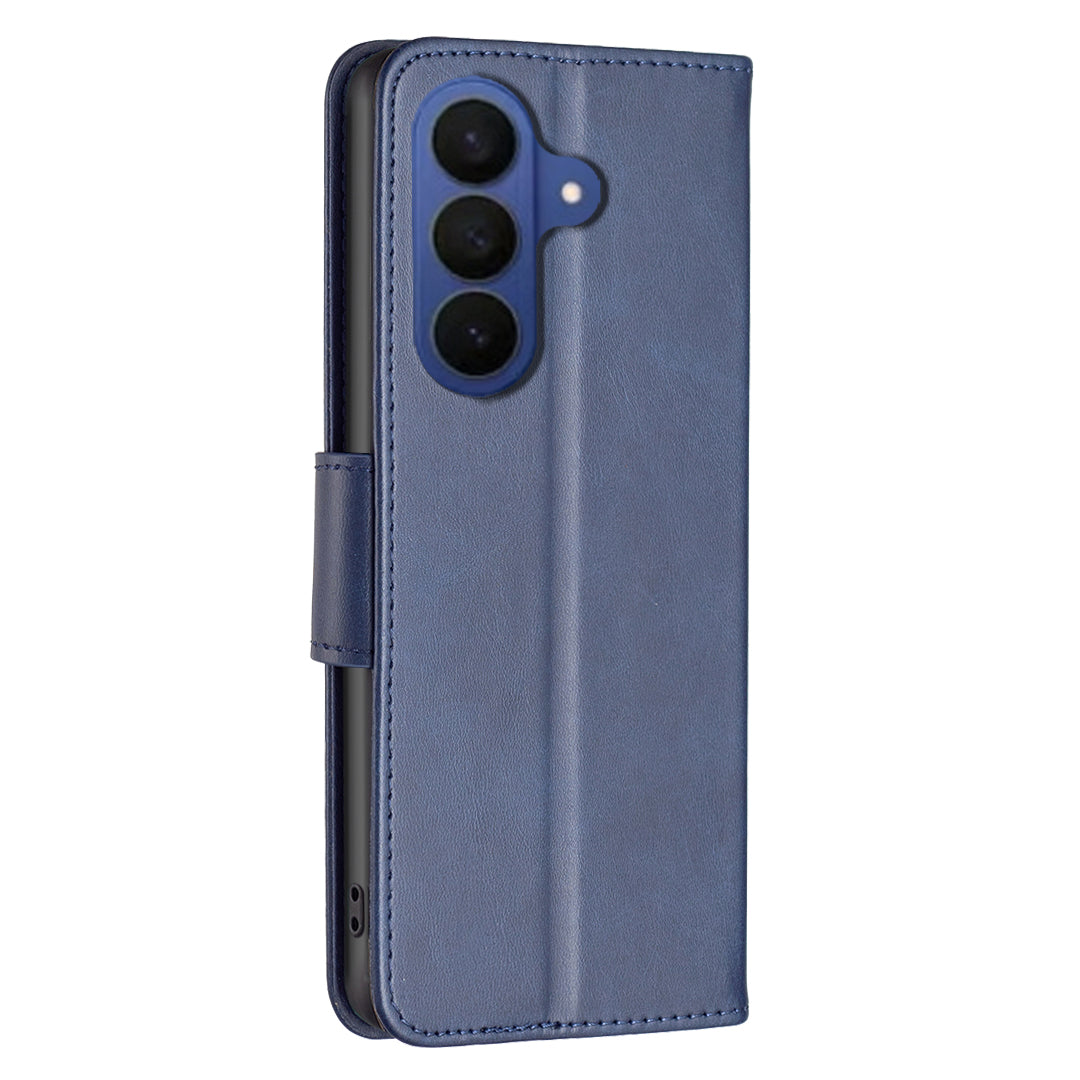 For Samsung Galaxy A57 5G Case Shockproof PU Leather Cover with Wallet Card Slots - Blue