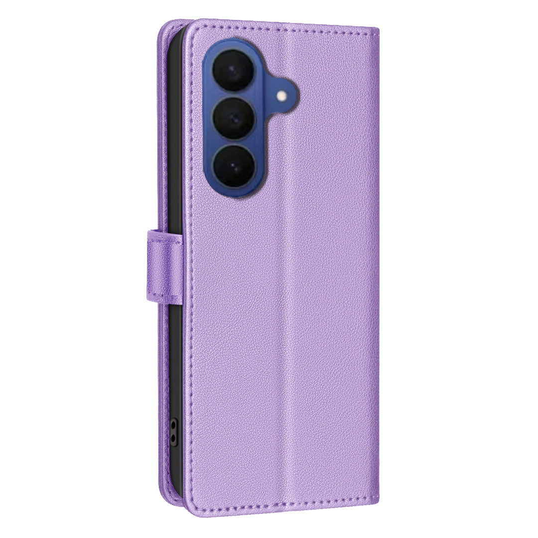 For Samsung Galaxy A57 5G Leather Case BINFEN COLOR BF32 Wallet RFID Blocking Phone Cover - Purple