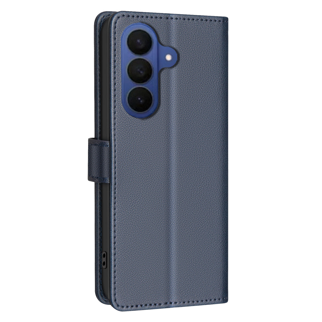 For Samsung Galaxy A57 5G Leather Case BINFEN COLOR BF32 Wallet RFID Blocking Phone Cover - Blue