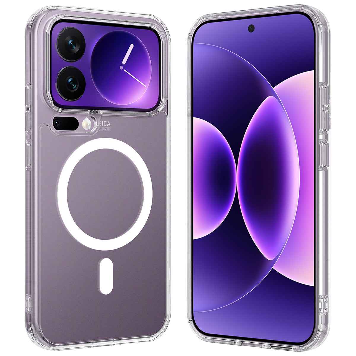 For Xiaomi 17 Pro Clear Phone Magnetic Case TPU+Acrylic Back Cover - Clear