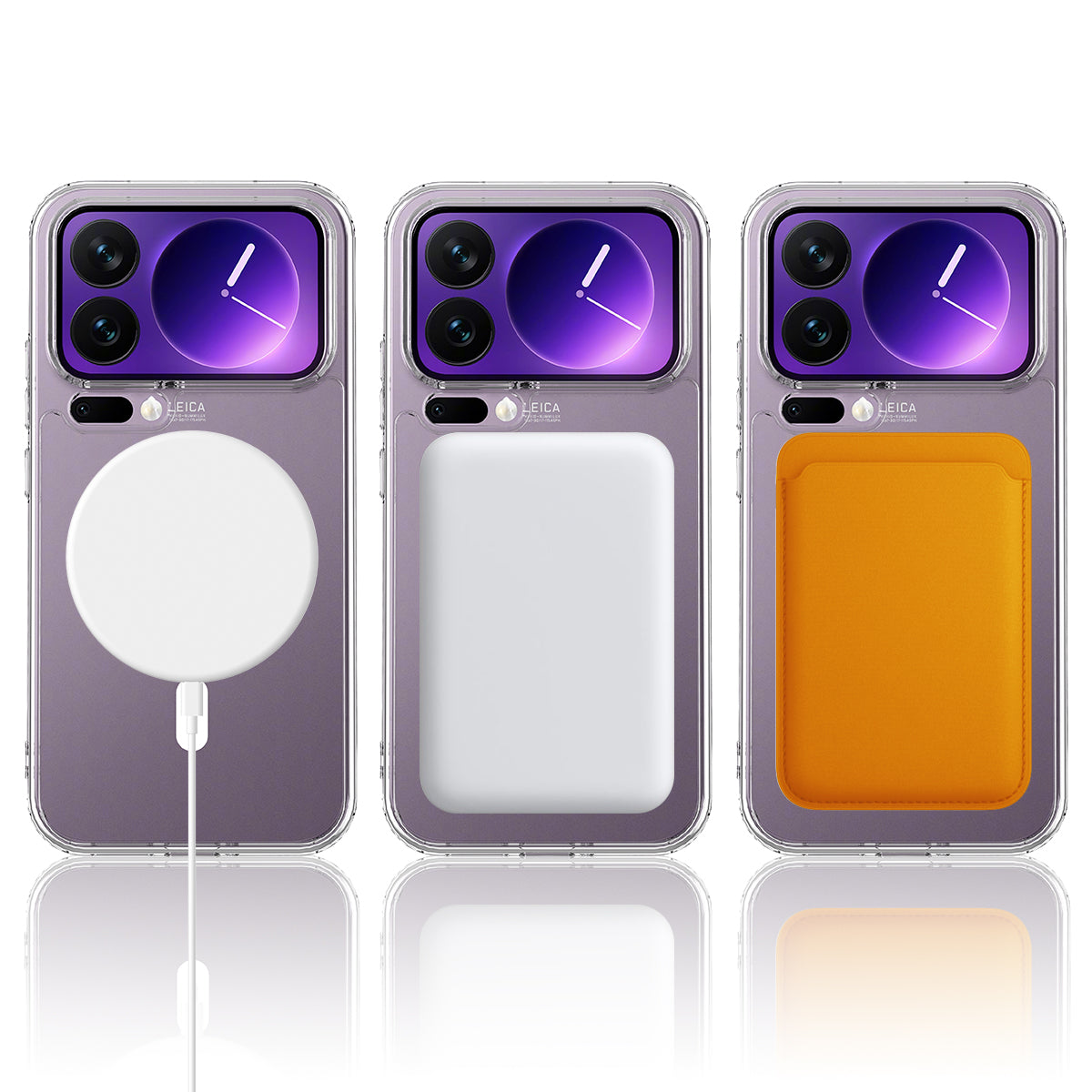 For Xiaomi 17 Pro Max Clear Phone Magnetic Case TPU+Acrylic Back Cover - Clear
