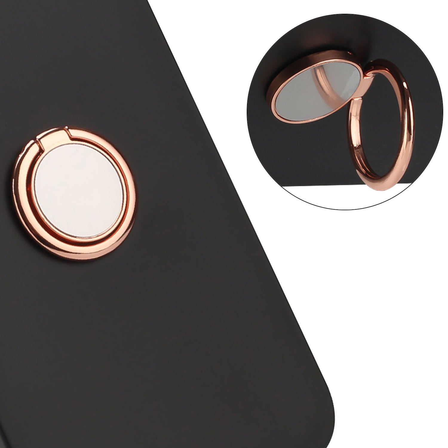 For Samsung Galaxy A57 5G Case Ring Kickstand Soft TPU Matte Phone Cover - Rose Gold