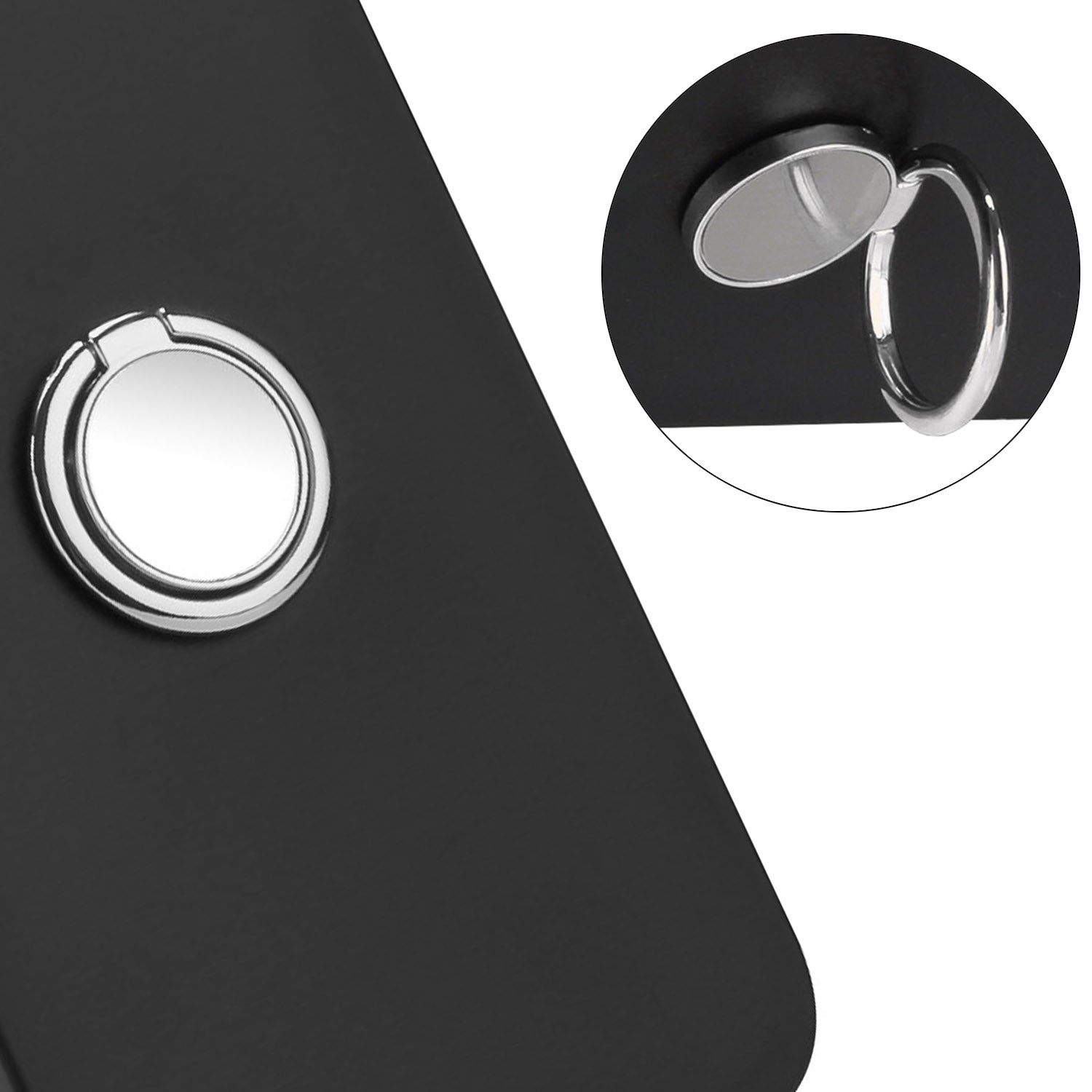 For Samsung Galaxy A57 5G Case Ring Kickstand Soft TPU Matte Phone Cover - Silver