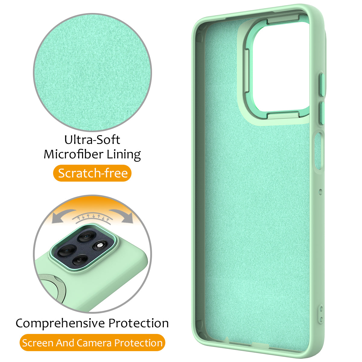 For Motorola Moto G100 Pro 5G / Moto G86 5G Magnetic Case Rotating Ring Kickstand TPU + PC Back Cover - Green