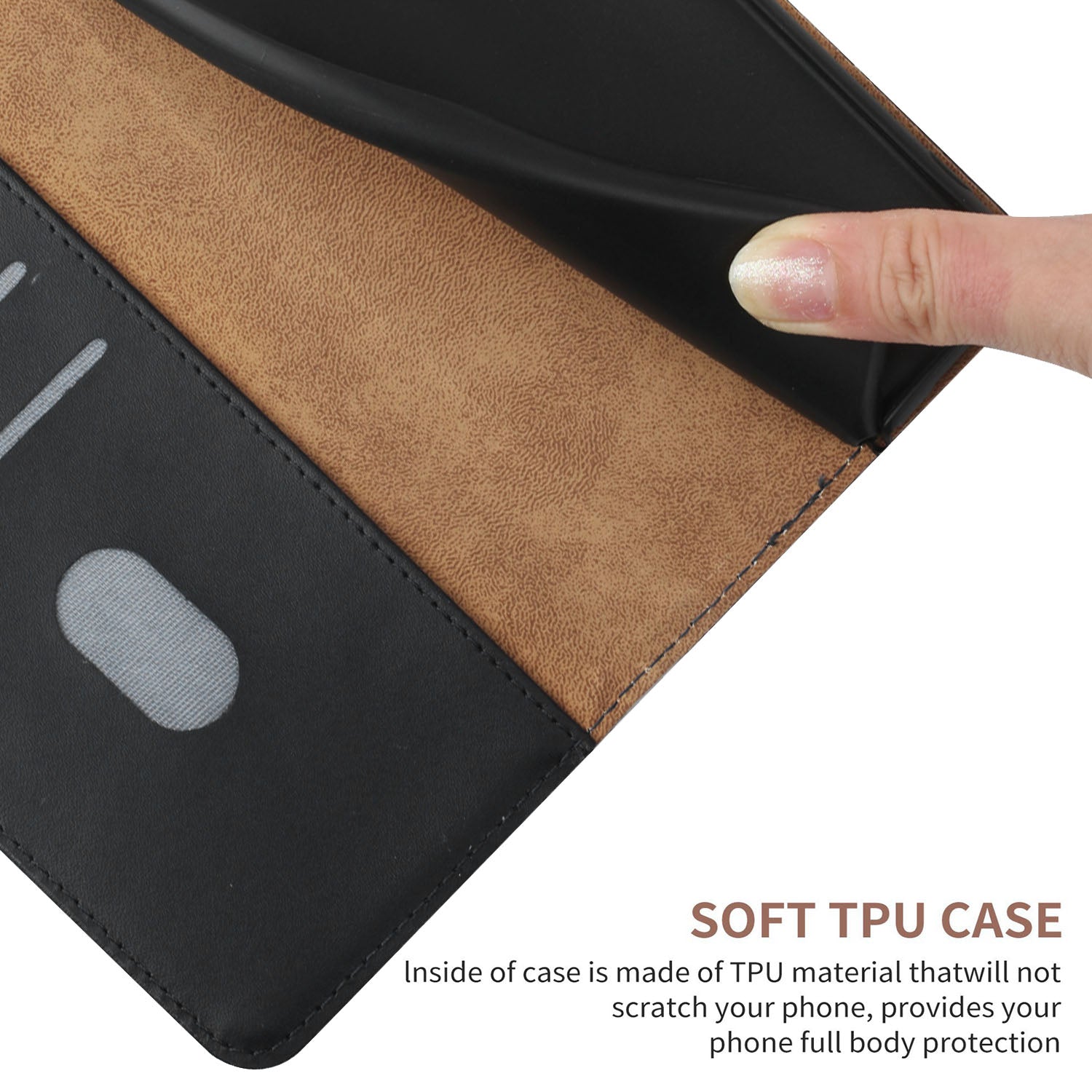 For Xiaomi Redmi Note 15 Pro 4G (Global) Case Genuine Cow Leather Phone Cover Nappa Texture - Black