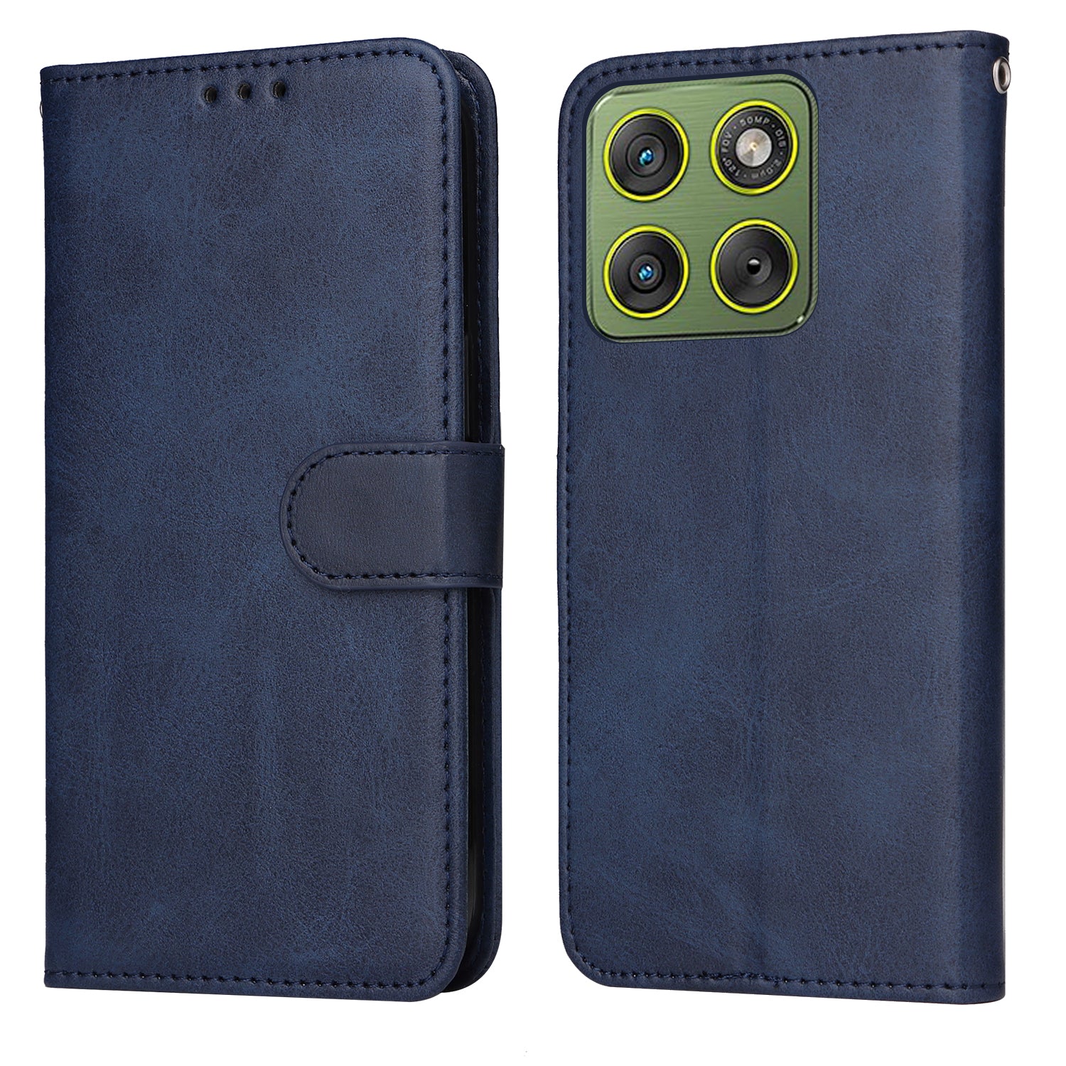 For Motorola Edge 70 5G Case Wallet PU Leather Folio Flip Phone Cover - Blue