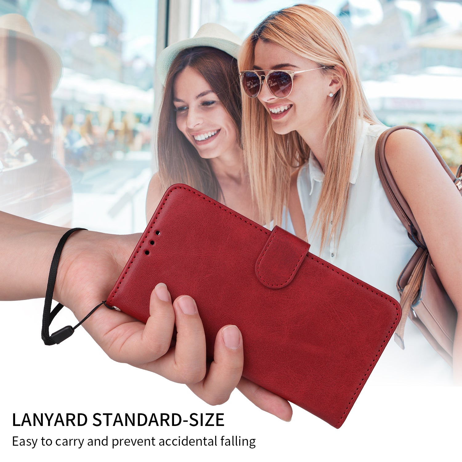 For Motorola Edge 70 5G Case Wallet PU Leather Folio Flip Phone Cover - Red