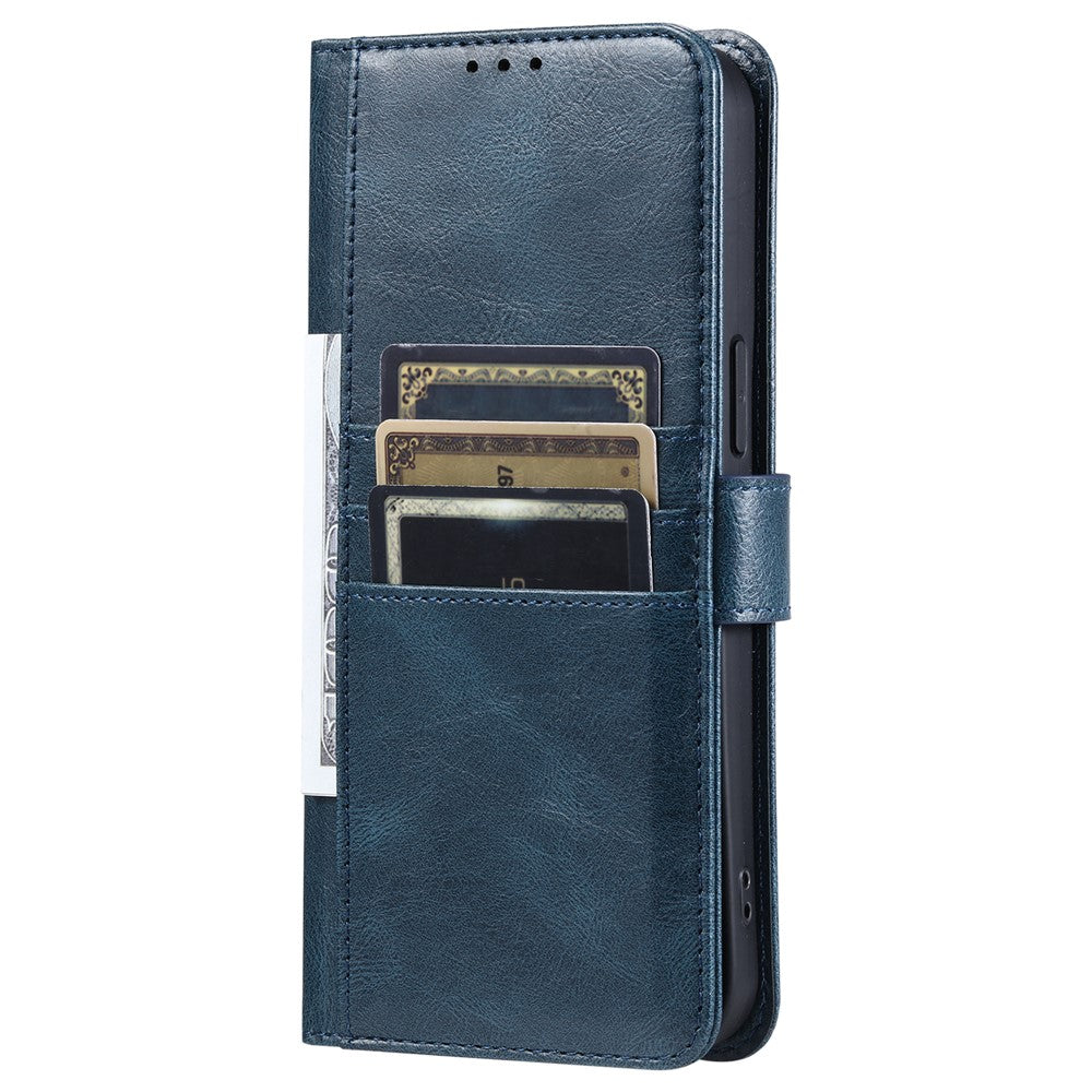 For Samsung Galaxy A57 5G Case 6 Card Slots PU Leather Anti-Fall Phone Cover with Wrist Strap - Blackish Green