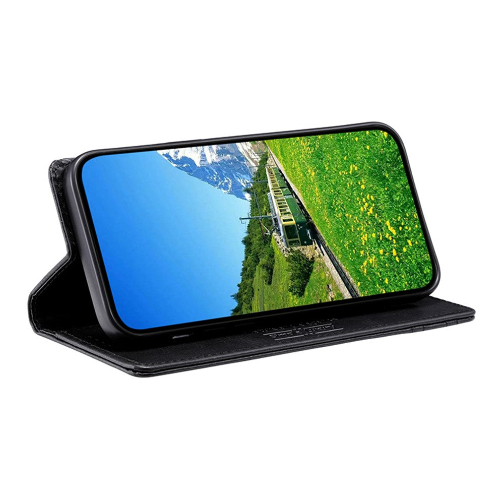 TTUDRCH Style 007 For Samsung Galaxy A57 5G Leather Case RFID Blocking Wallet Stand Phone Cover - Black