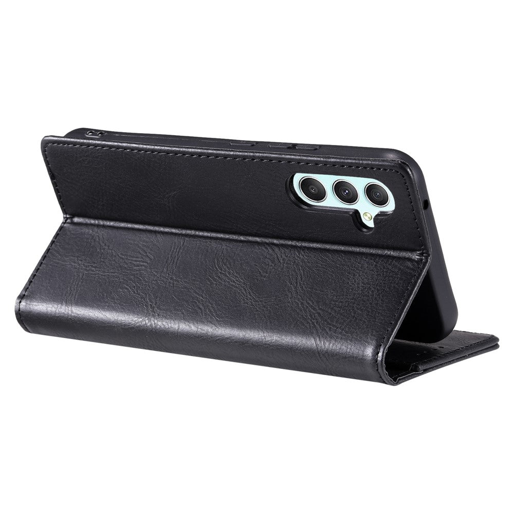 TTUDRCH Style 007 For Samsung Galaxy A57 5G Leather Case RFID Blocking Wallet Stand Phone Cover - Black