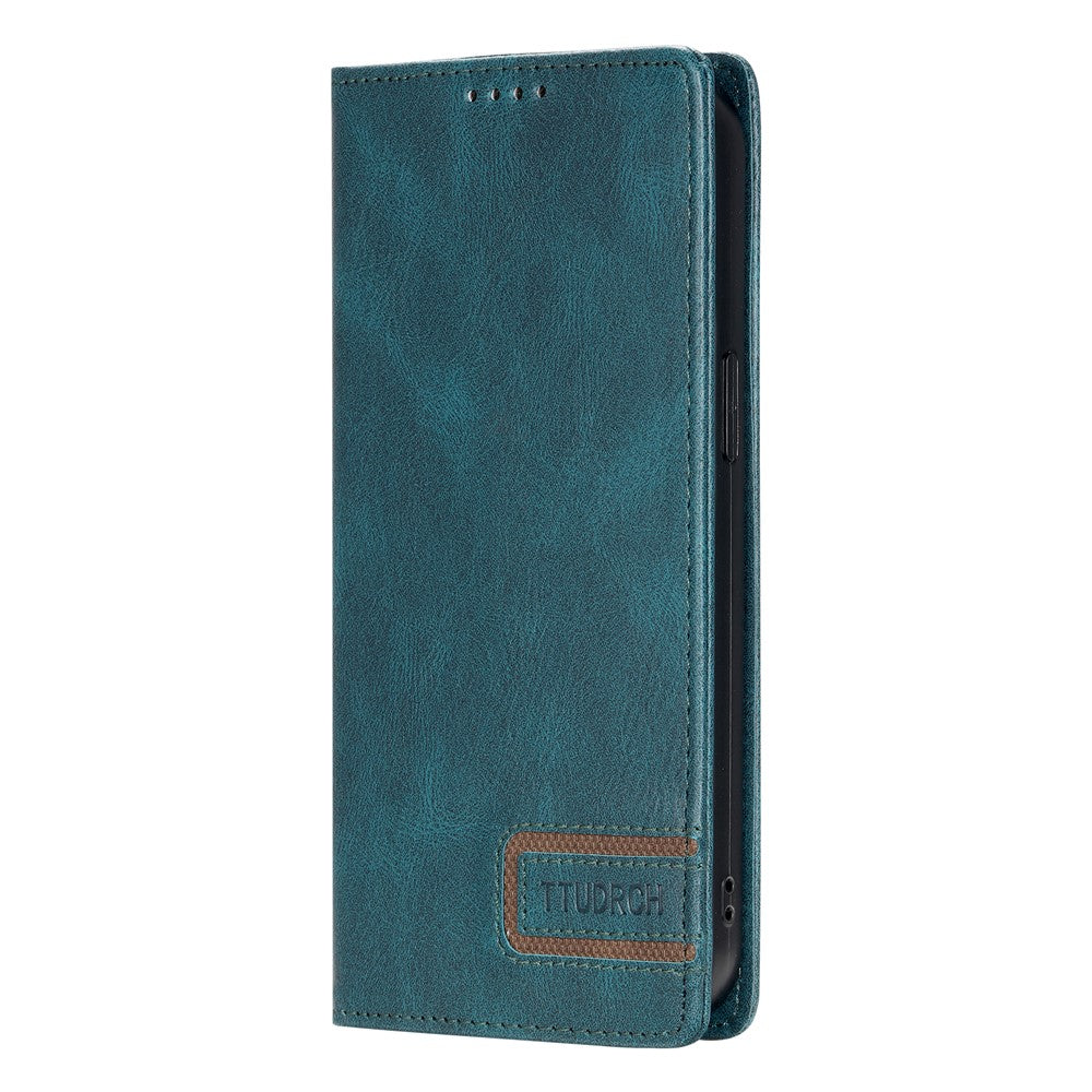 TTUDRCH Style 007 For Samsung Galaxy A57 5G Leather Case RFID Blocking Wallet Stand Phone Cover - Blackish Green