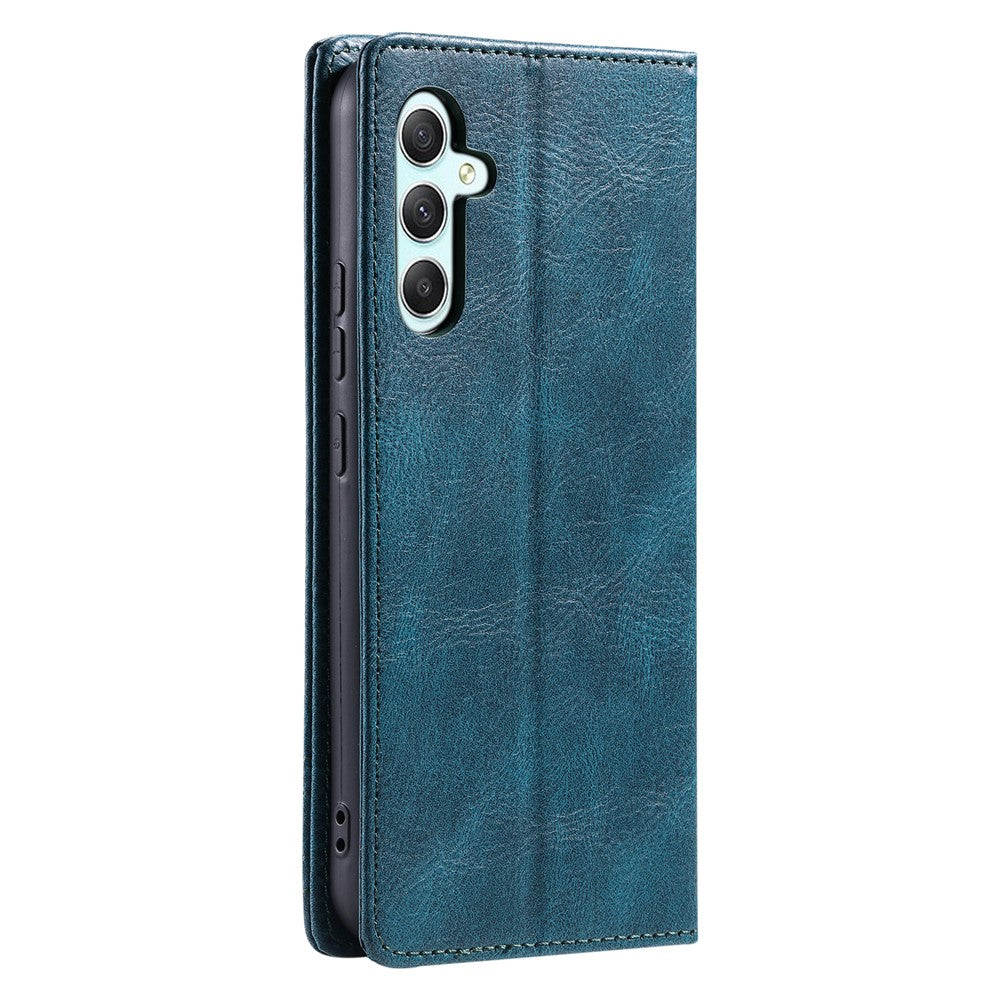 TTUDRCH Style 007 For Samsung Galaxy A57 5G Leather Case RFID Blocking Wallet Stand Phone Cover - Blackish Green