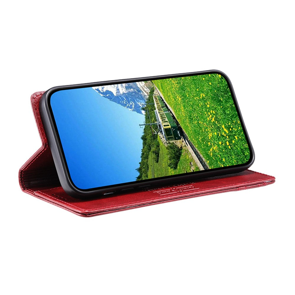 TTUDRCH Style 007 For Samsung Galaxy A57 5G Leather Case RFID Blocking Wallet Stand Phone Cover - Wine Red