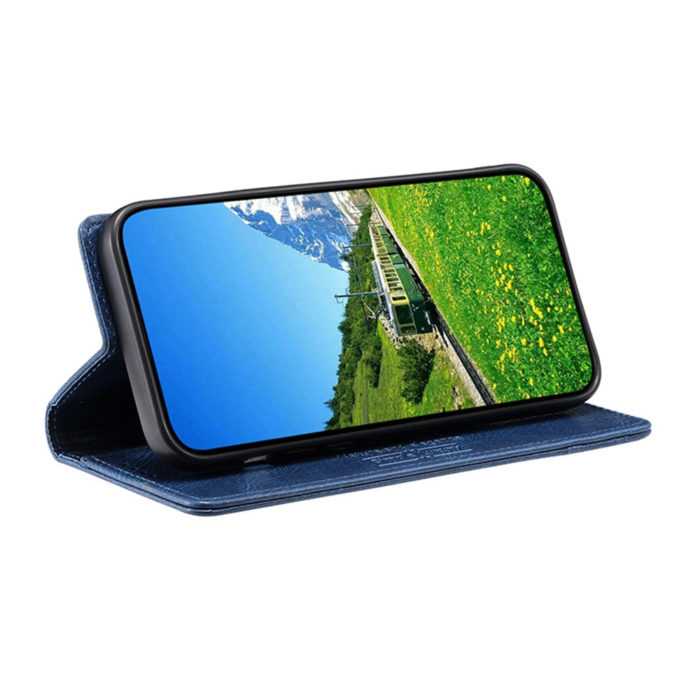 TTUDRCH Style 007 For Samsung Galaxy A57 5G Leather Case RFID Blocking Wallet Stand Phone Cover - Blue