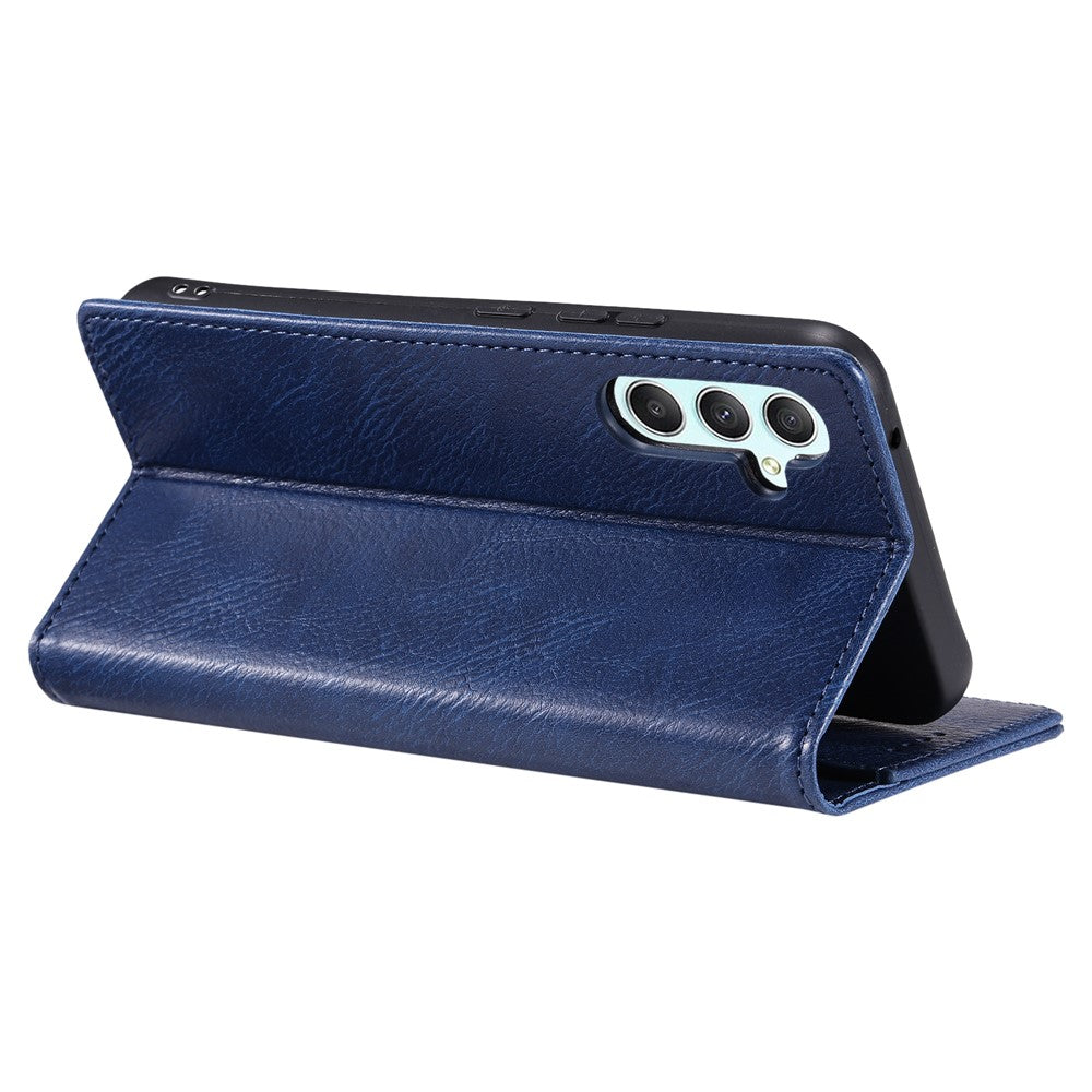 TTUDRCH Style 007 For Samsung Galaxy A57 5G Leather Case RFID Blocking Wallet Stand Phone Cover - Blue